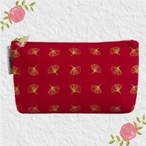 NWOT Sisley-Paris Red Cosmetic/Makeup Bag